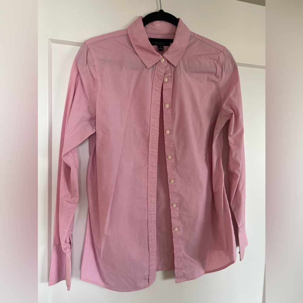 Banana Republic Tailored Riley Button Down Blouse - Pink - Size 6